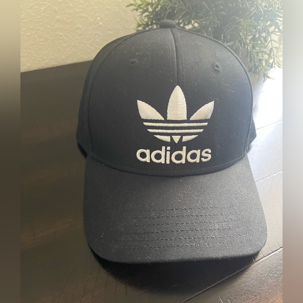 adidas Classic Black Cap with White Trefoil